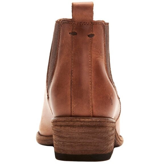 Frye Carson Chelsea Cognac Leather Cute Ankle Boot - Picture 6 of 16